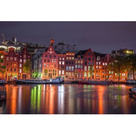Wooden puzzle Amsterdam by night XL
