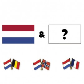 Duo Vlaggenpin Nederland - Gastland